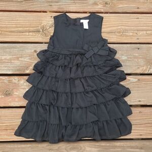 Old Navy 4T Black Ruffled Kids Dress Party
